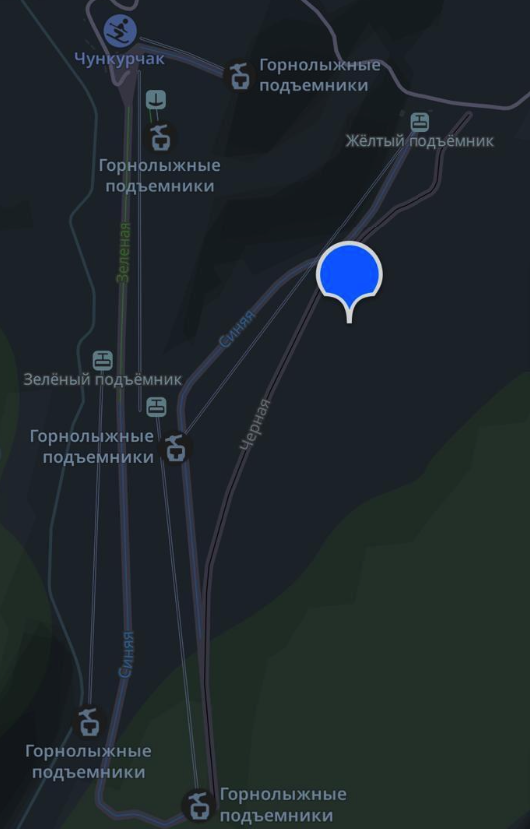 The site is located near the ski resort in the Chunkurchak gorge at a distance of 500 m